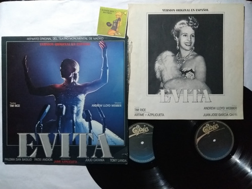 Evita Paloma San Basilio Y Paxti Andion Lp Español C Libro