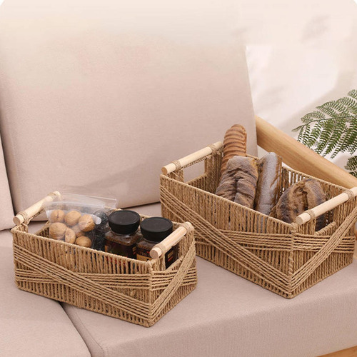 Cesta De Inodoro Rectangular Decorativa Para Café,