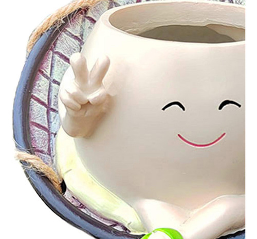 Plantador Colgante Smile Face Swinging Silla Flower Estilo A