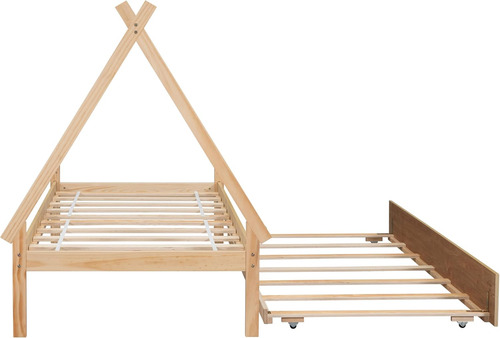 Cama Tipo Tipi De Tamaño Individual Con Nido, Cama Montessor