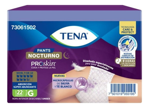 Tena Nocturno 22 Pzas Talla Grande Grande