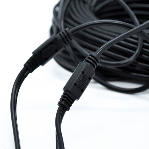 Imagen 2 de 10 de Cable Armado Con Fichas De Alimentación Y Video 20m Pv20