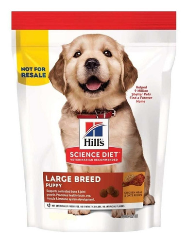 Alimento Hill's Science Diet para perro cachorro de raza grande sabor pollo en bolsa de 7kg