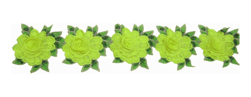 Flores Bordadas De Hilo 3d Paquete De 5 Piezas