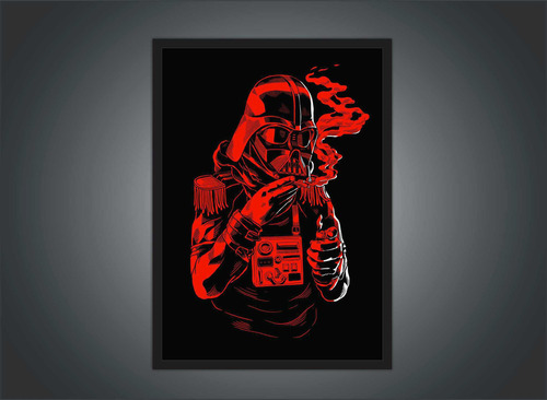 Marco decorativo Nerdy Geek de Darth Vader para fumar con marco