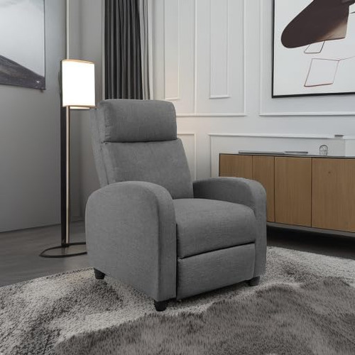 Silla Reclinable Ajustable Sofá Cine En Casa Gris Aurora