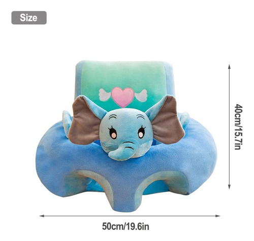 Bebé Sillón Soporte Sentar Dinosaurio Perrito Cerdito Conejo Azul Acero