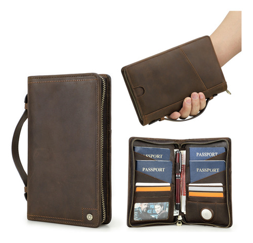Porta Pasaporte Familiar Porta Pasaporte Y Visa Piel Viaje