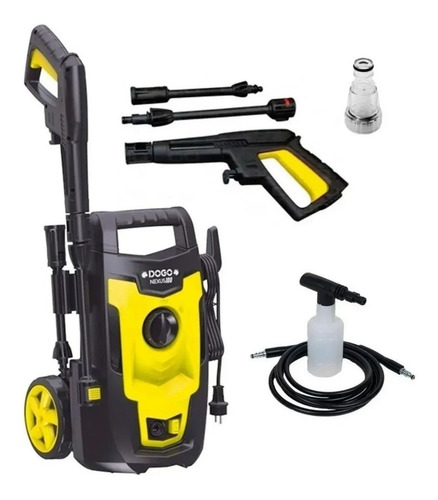 Hidrolavadora eléctrica Dogo Nexus 100 amarillo y negro de 1400W con 100bar de presión máxima 220V