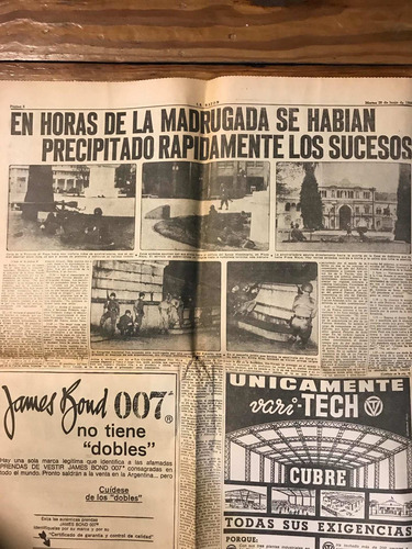 El General Ongania Asume La Presidencia. La Razón. 28-6-66