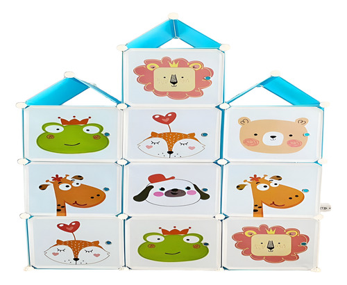 Guarda-roupa Infantil Castelo 13 Nichos Brinquedo Sapateira
