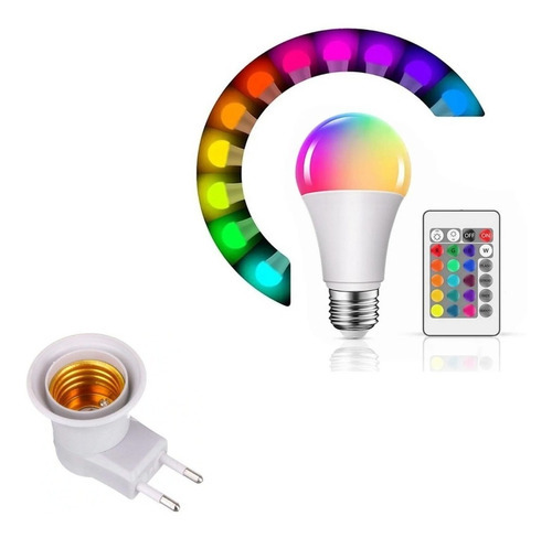 Lâmpada Led Controle Remoto Luz Colorida Calmante Relaxante Cor da luz Multicor