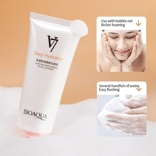 Limpiador Facial V7 Deep Hydration Bioaqua Blanquea 100g Tipo De Piel Todo Tipo De Piel