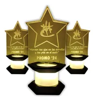 Comprar Souvenirs Con Luz Led Fiesta Egresados Pack X6u Acrílico