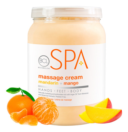  Crema De Masaje Piel Organica 1.8k Mandarina + Mango Bcl Spa