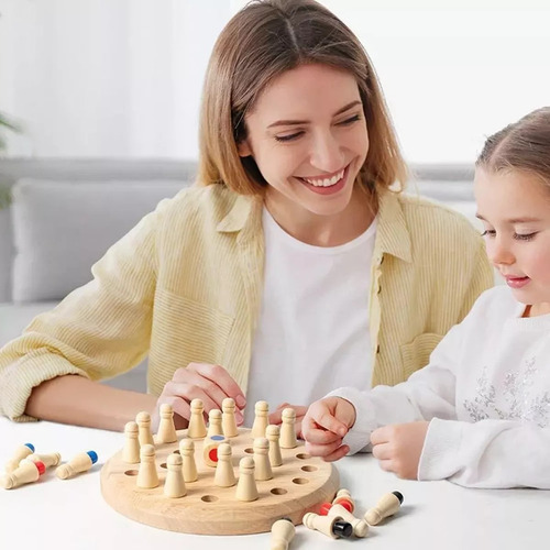 Juego De Mesa Montessori Didáctico De La Memoria De Madera