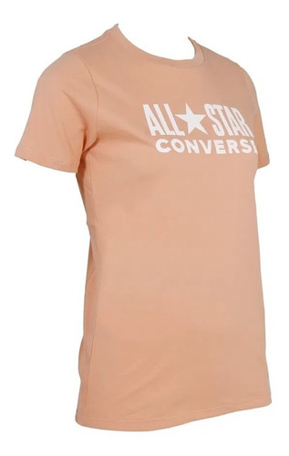 Imagen 2 de 6 de Remera Converse All Star Classic Tee Salmon Mujer