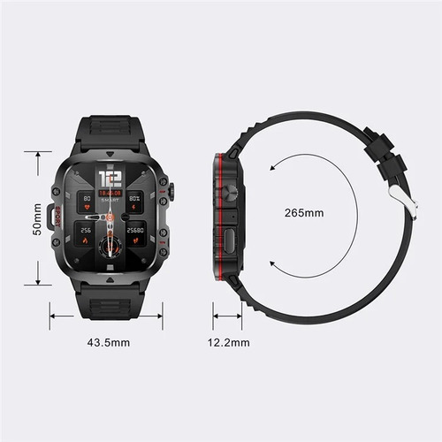 Reloj Inteligente Qx11 Smart Watch Sumerg. Outdoor Mensajes Negro Mesh Negro Negro
