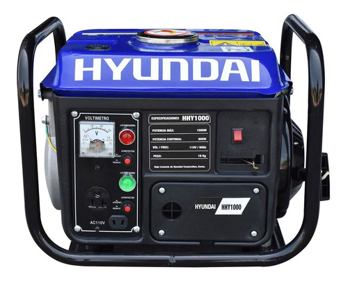 Generador Portátil Hyundai Hhy1000 1000w Monofásico 110v