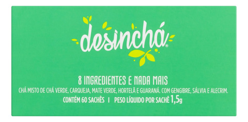 Chá Desinchá em sachê 90 g 60 u