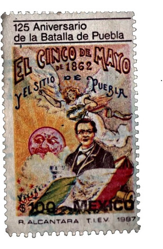 Sellos Postales  Estampillas  Mexico 1990 T 374  5 Mayo