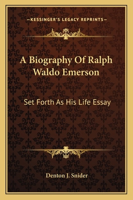 Libro A Biography Of Ralph Waldo Emerson: Set Forth As Hi...