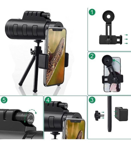 Imagen 3 de 3 de Monocular Para Celular 40x60