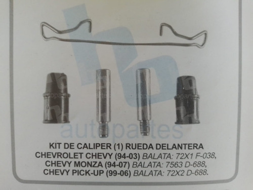 Kits Herraje Balata Delantera Chevy Swing Monza Pop Par