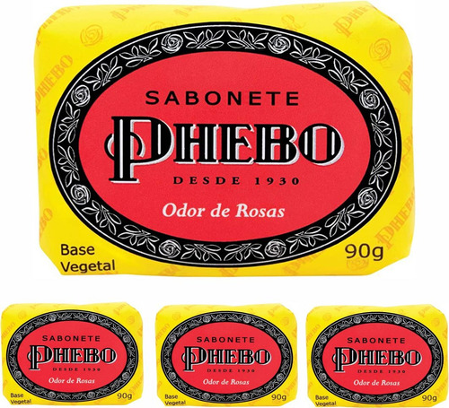 Sabonete Em Barra Phebo 90g Odor De Rosas Pack C/ 3 Wxz