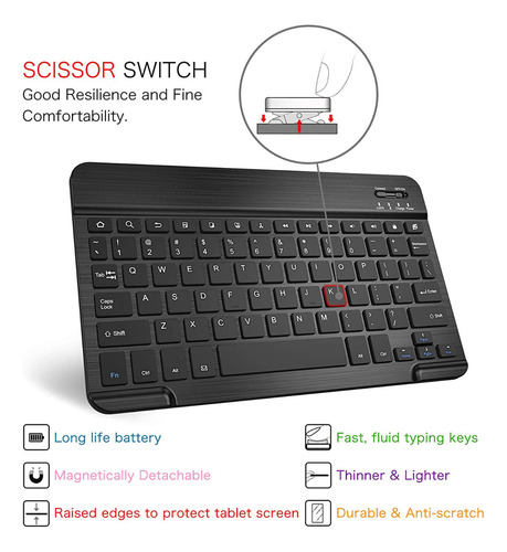 Funda C/ Teclado Para Galaxy Tab S6 Lite 10.4 2022 P613 P619