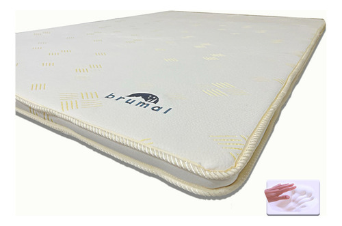 Manta Con Espuma Viscoelastica Inteligente 150x190 X5cm Color Natural Diseño De La Tela Bordada