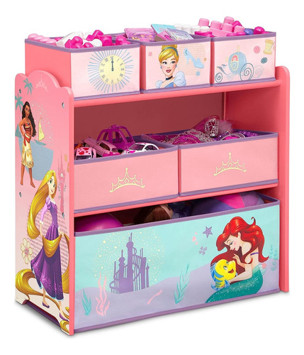 Juguetero Organizador Infantil Con Stickers Disney Princesas