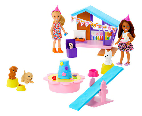 Barbie Mattel Polly Pocket Set De Juego Chelsea Fiesta De Perritos