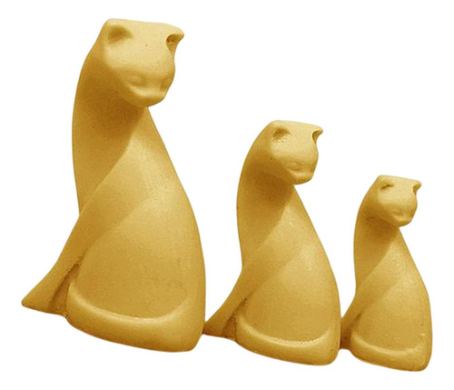 3 Figura Coleccionable En Miniatura De Un Gato Bonito