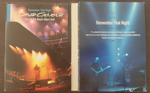 David Gilmour - Live At The Royal Albert Hall - 2 Dvd (Usado)