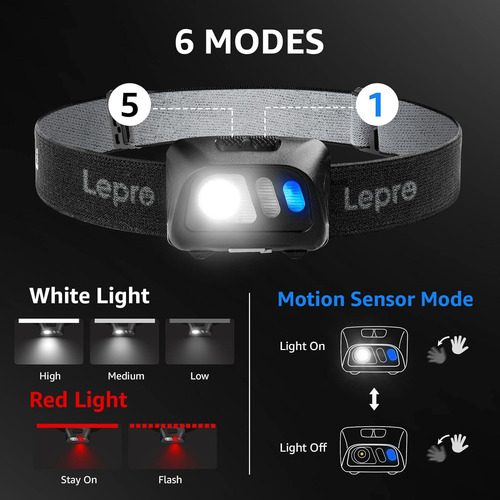 Lepro Pr320017-a-2 Cosco Recargable Con Sensor De Movimiento