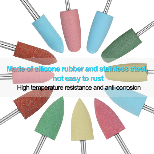 Multicolor Silicone Drill Bit Set For Grinding And Polishing
