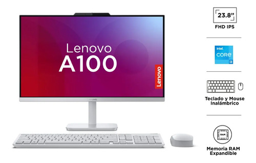 Lenovo Intel Core I3 N305 23.8 512gb Aio A100 Cloudgrey