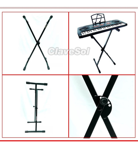 Imagen 2 de 10 de Atril Base Para Teclado Musical Mc