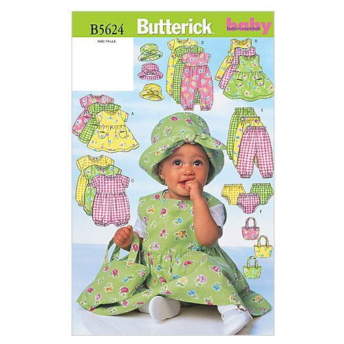Butterick Patterns B5624 Vestido Para Bebe Jumper Mameluco