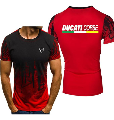 Camiseta De Manga Corta Para Hombre Ducati Training Contrast