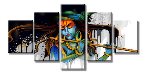 Krishna Decoración De Pared Pinturas Indias Im Ón Lie...