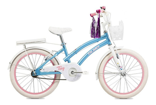 Bicicleta paseo infantil Olmo Infantiles Tiny Dancers R20 frenos v-brakes color turquesa  