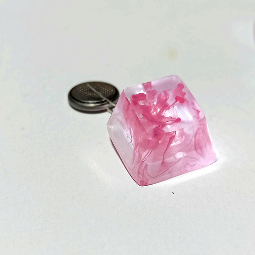 Keycap Personality Design Rgb Transparent Pink Smog Cherry P