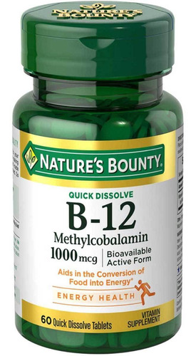 Vitamina Metil B12 1000 Sublingual Importada Natures Bounty 