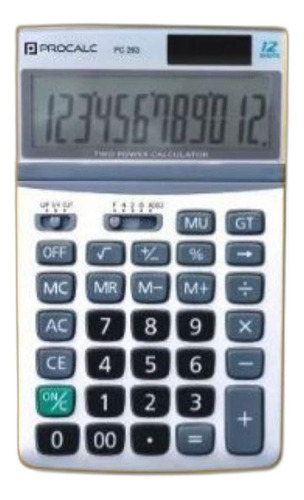 Calculadora De Mesa Escritório Procalc Pc263 12 Digítos