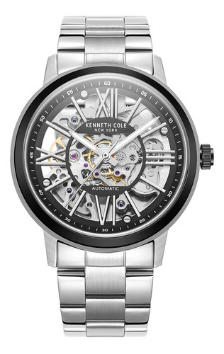 Reloj Hombre Kenneth Cole Kcwgl2233204 New York Color Plateado De Acero Inoxidable