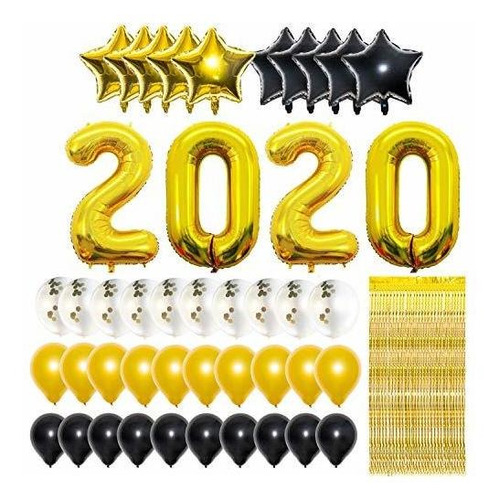 Globos Dorados 2022 Para Fiesta De Año Nuevo Con Corti...