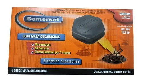 Somerset Cebo Mata Cucarachas X 6 Unidades