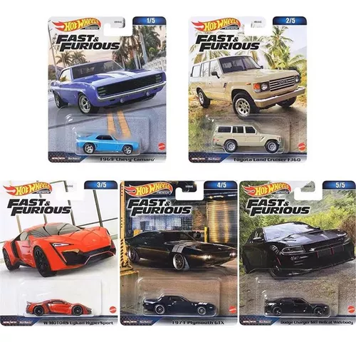 Hot Wheels Movie Edition Velozes e Furiosos Cinco veículosGMG69-Modelo de  carro de coleção de brinquedos de liga de simulação de crianças - Escorrega  o Preço